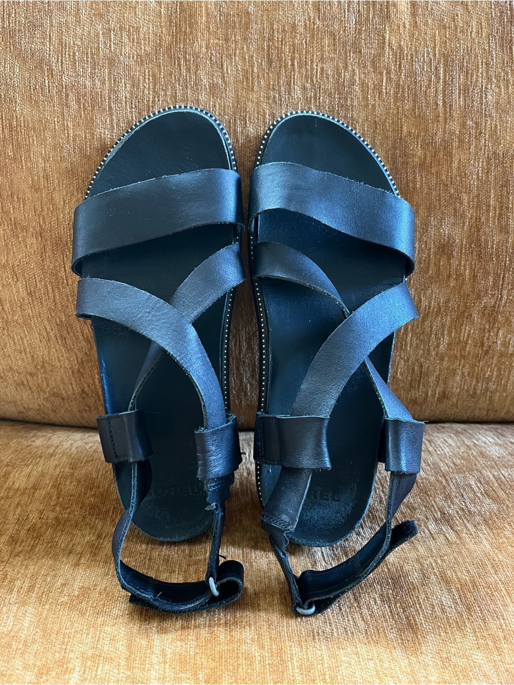 Sorel Roaming Multi Strap Black Leather Sandals